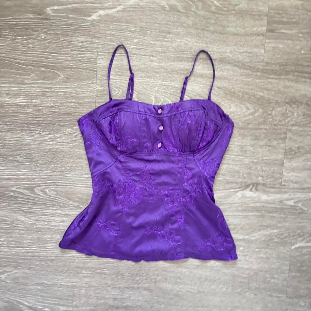 2000s purple structured purple whimsigoth tank